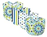 Trend Lab Waverly Solar Flair Bib Set, Blue/Green, 4 Count