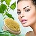 BODY BRUSH for Skin Cleansing - Natural Organic Bristles & Pouch for Travel | Radiant Glowing Healthy Look | SCRUB & EXFOLIATE for Better Health and Beauty | Bath or Shower | Wet & Dry | 2 for 1 SALE!