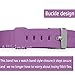 Fitbit Flex Adjustable Wristband - Fitbit Flex Silicone Replacement Secure Band with Chrome Watch Clasp and Fastener Buckle - Fix the Tracker Fall Off Problem (Purple x 1)