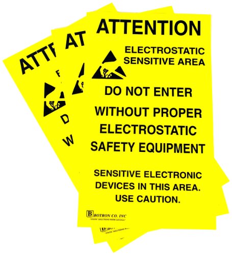 Botron B6717 ESD Zone Adhesive Sign 17'' x 11''
