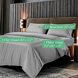 LIANLAM 100% Bamboo Sheets - Queen Size Sheets Set
