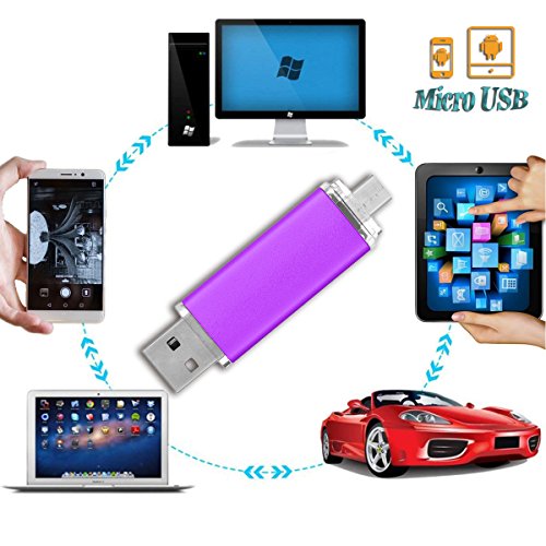 Flash Drive 32GB for Android Phone, Gig Stick OTG, USB2.0 Dual Flash Stick 32GB JBOS Memory Stick, Thumb Drives Pen Drive for Computers & Android Micro Device (Smartphone Tablet PC Samsung,etc) ROSEO