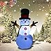 GOOSH Christmas Masters Inflatable Snowman with Branch Hand LED Lights Indoor-Outdoor Yard Lawn Decoration - Cute Fun Xmas Holiday Blow Up Party Display (5 Foot Tall Inflatable Snowman)