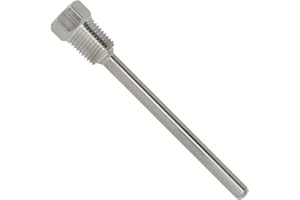 OTOMATICO 1/4 inch - weldless thermowell Stainless Steel 304 for Temperature Sensor Homebrew Brewing Thermometer Immersion Well 30 50 100 200 300 400 500mm (Length 500mm)