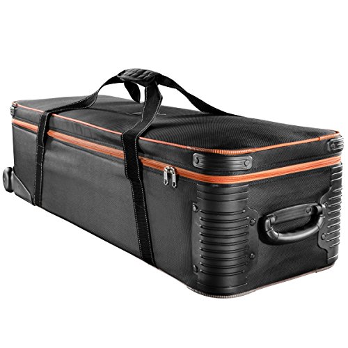 Walimex pro Studiotasche Trolley Größe L – Großräumiger & gepolsterter Trolley für Studioequipment, 2-in-1 Funktion als Tasche und Trolley mit kugelgelagerten Rollen – Bild 6
