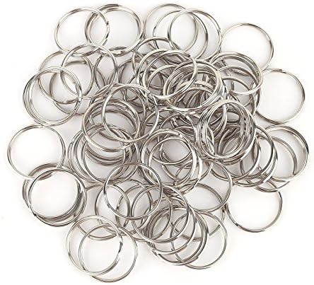 100pcs Round Metal Split Keychain Rings for Car Home Keys Organization DIY Crafts Makings(28mm)