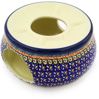 Polish Pottery Heater 6-inch Poppies UNIKAT