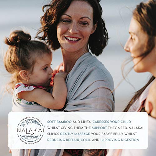 image for Nalakai Luxury Ring Sling Baby Carrier - Extra-Soft Bamboo and Linen F