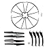 Coolplay 4 Colors Syma X5SC X5SW Main Blade Propellers & Protectors Frame & Landing Skid Included Mounting Screws for RC Mini Quadcopter Toy