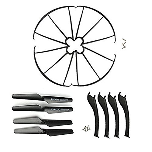 Coolplay Main Blade & Propeller Protectors Blades Frame & Landing Skid & Motors Included Mounting Screws Spare Part for Syma X5SC X5SW RC Quadcopter
