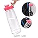 BOTTLED JOY Protein Shaker Water Bottle, Flip Top Sports Bottle with Carabiner Ring, Lovers Drinking Bottle, Shaker Bottle with Protein Mixes, Protein Shake Bottle with Shaker Ball 800ml 28oz Ounce