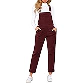 LookbookStore Womens Overalls Corduroy Bib Adjustable Straps Fashion Jumpsuit Overall for Women with Pocket
