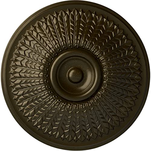 Ekena Millwork CM23MOGGS Modena Ceiling Medallion, Green Gold, 23 1/2"OD x 3 1/…