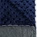 ZonLi 60''x80'' Grey/Navy Minky Dot Duvet Cover, Removable Duvet Cover for Weighted Blanket