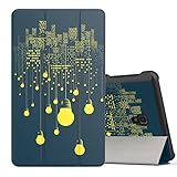 MoKo Samsung Galaxy Tab A 8.0 2017 Case - Ultra Lightweight Slim Smart Cover Case for Galaxy Tab A 8.0 (SM-T380 / T385) 2017 Release (NOT FIT 2015 Tab A 8.0 SM-T350/P350), City Night View