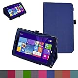 Insignia Flex 8 NS-15MS08 Case,Mama Mouth PU Leather Folio 2-folding Stand Cover with Stylus Holder for 8