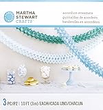 Martha Stewart Crafts 44-20211 Accordion Streamers Cool, Blue