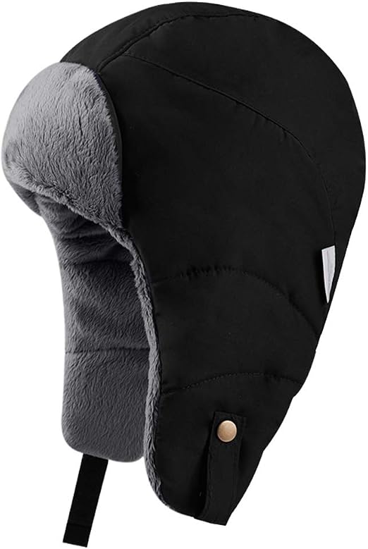 Chapeau Trappeur Homme En Vraie Peau De Mouton Et Fourrure - Chapka Aviateur Hiver Avec Oreilles Rabattables, Réglable - 8