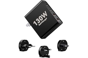 ROLADA 130W GaN Wall Charger 4 Ports PD 130W Charging Station Travel Power Adapter Compatible with MacBook Pro Air iPhone 13 