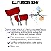 Crutcheze Underarm Crutch Pad and Hand Grip Covers with Comfortable Padding Washable Breathable Moisture Wicking Anti-bacterial Orthopedic Products Accessories (Atomic Red)