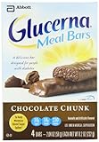 Glucerna Meal Bar for People with Diabetes, Chocolate Chunk, 4-Count Boxes, 2.04-Ounces Bars  (Pack of 6)