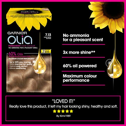Garnier Olia Dark Blonde Hair Dye Permanent Up To 100 Grey Hair