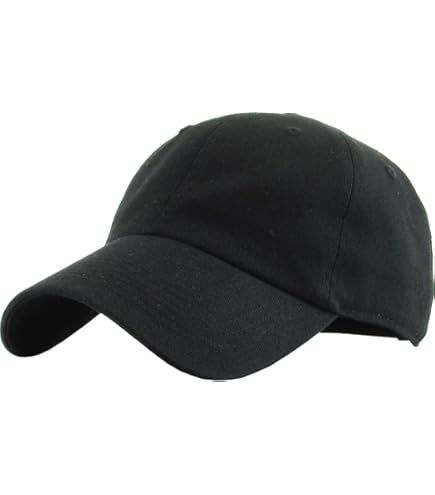 Solid Cotton Twill Pro Style Cap - Black at Amazon Men's Clothing