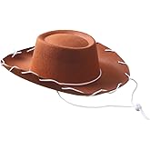 COLLECT PRESENT Adult Western Sheriff Costume Hat – Classic Cowboy Hat for Men & Women – 1950s Rancher Style
