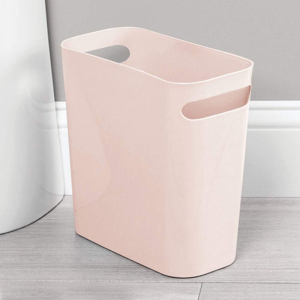 mDesign Cubo de Basura Estrecho con 5,7 litros de Capacidad Lila Claro