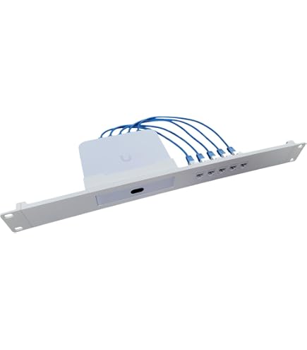 Supporto Rack 19" 1U Per Ubiquiti UXG MAX / UCG Ultra / UCG-MAX Cloud Gateway Max, Pannello Frontale Iniettato E Bracci Posteriori 3D