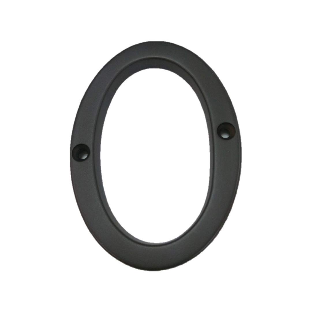 QCAA Traditional Heavy Forged Brass House Number, 6", 0, US10B Oil Rubbed Bronze, 1 Pack, Made in Taiwan