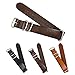 CIVO Genuine Grain Leather NATO Zulu Military Swiss G10 Watch Band Strap 18mm 20mm 22mm with Stainless Steel Buckle (Dark Brown, 22mm)
