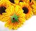 (100) Silk Yellow Sunflowers sun Flower Heads , Gerber Daisies - 1.5