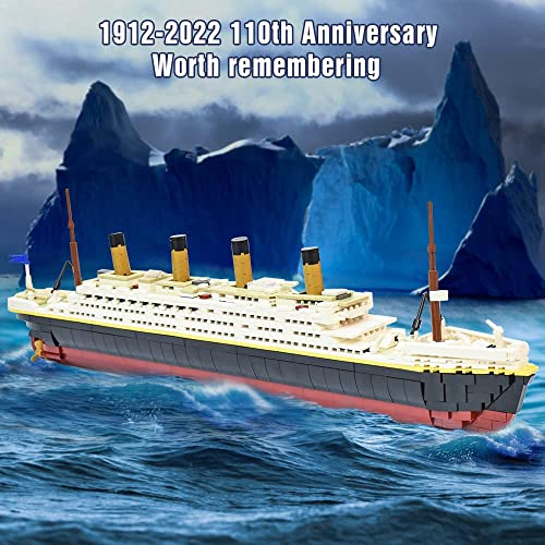 Riceblock Large Titanic Model Building Block Kit,1333 Pieces Adults