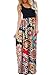 OURS Women's Summer Ethnic Style Floral Print Bohemian Sleeveless Tank Dresses Beach Long Maxi Dresses