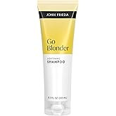 John Frieda Go Blonder Lightening Shampoo for Blonde Hair, 8.3 fl oz | Gradually Lightens Blonde Hair, Color-Treated Safe, Citrus Botanical Blend, Paraben-Free, Natural or Highlighted Hair
