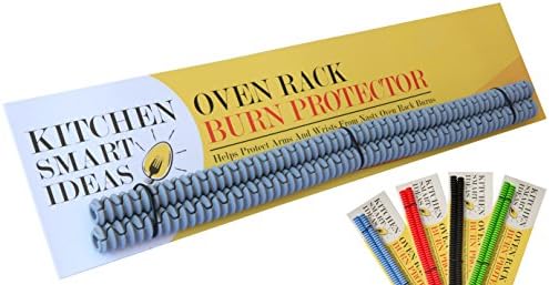 Silicone Oven Rack Protector and Burn Protector, High Heat Resistant, Prevent Nasty Arm and Wrist Burns, Food Grade, by Kitchen Smart Ideas, Set of 2, 5 Color Variations (Grey)