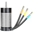 PYFORE 3674 brushless Motor 3600KV 4 Extremely high Torque Motor for RC Boat and 1/8 1/10 1/12 Remote Control Car Marine Ship（3674-3600kv）