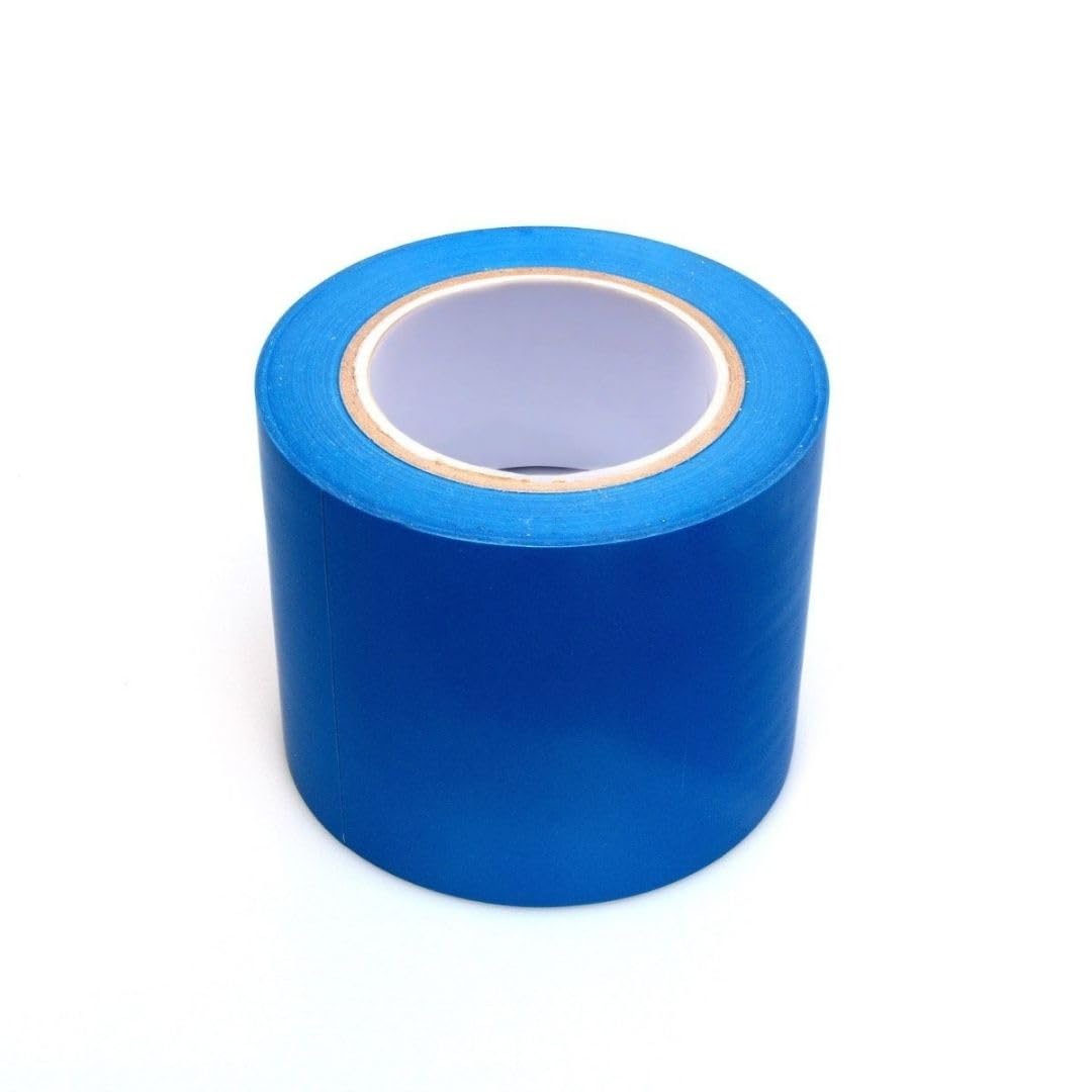 BONUS Eurotech 1BL23.44.0100/033A# Floor Marking PVC Tape, Rubber Based Adhesive, Width 100 mm, Length 33 m, Thickness 0.17 mm, Blue