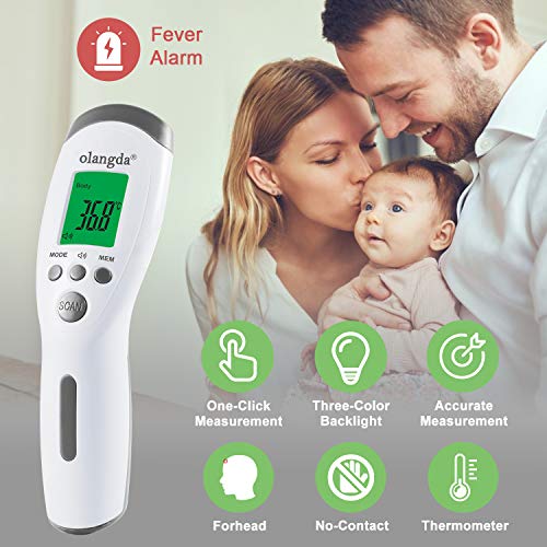 Olangda NoTouch Forehead Thermometer for Adults, Body Thermometer and Surface Thermometer 2 in