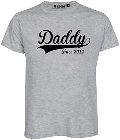 Daddy Since 2012 Baby Daddy Father's Day Gift Men Text Tee T-Shirt Size M
