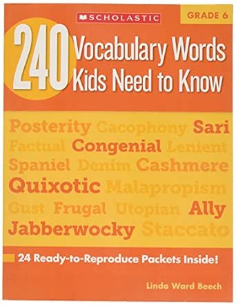 Amazon.com: Scholastic 9780545468664 240 Vocabulary Words Kids Need to