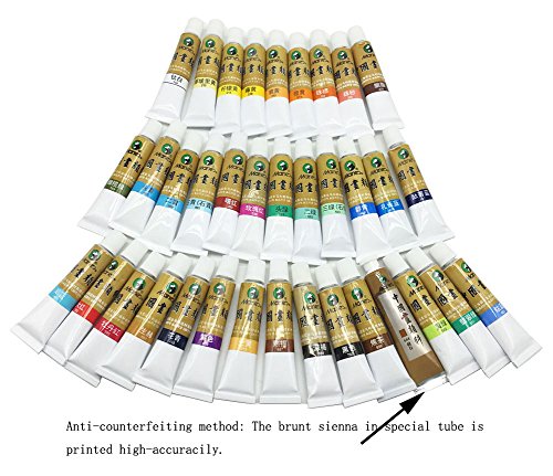 Easyou Marie Chinese Painting Color Tubes Pigment Water Color Big Size Watercolor Set 12mlx36colors - Thumbnail 4