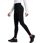 baleaf Women's Fleece Lined Leggings Thermal Hiking Pants Water Resistant Pockets Winter Warm Cargo Insulated Tights