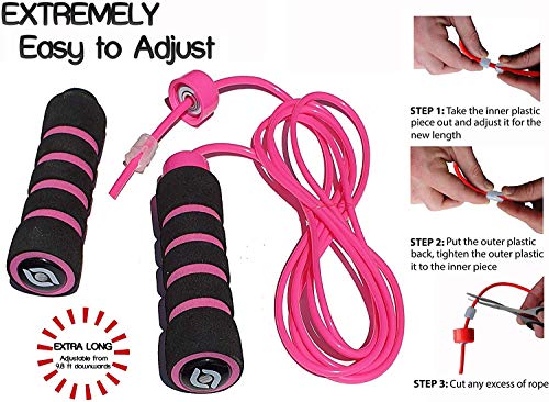 Limm Jump Rope Experience Levels, Cardio, Cross Fitness & More - Easily Adjustable - Best Exercise for Weight-Loss & Health - Start Enjoying The Comfort Today!
