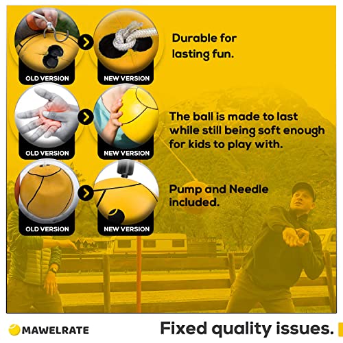 thumbnail image 2 of MAWELRATE Heavy Duty Tetherball Set For Dogs | Outdoor Dog Toy With Tough Rope & Carabiner 2 of 11