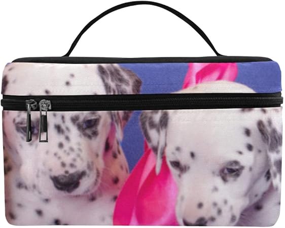 Amazon Telsg メイクボックス 犬 ダルメシアン コスメ収納 化粧品収納ケース 大容量 収納ボックス 化粧品入れ 化粧バッグ 旅行用 メイクブラシバッグ 化粧箱 持ち運び便利 プロ用 Telsg メイクボックス 通販