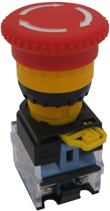Taiss Latching Red Mushroom Emergency Stop Switch 440V 10A 1NC 1NO and Red Green Momentary Push Button Switch 440V 10A 1NC 1NO combination Station Box hz-11ZS-GR - Image 4
