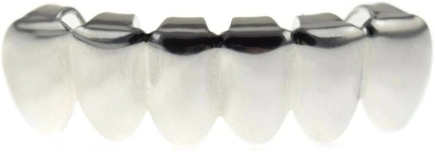 Bottom Teeth Grillz Silver Tone Grill Plain Small Bottom Lower Mouth Grillz