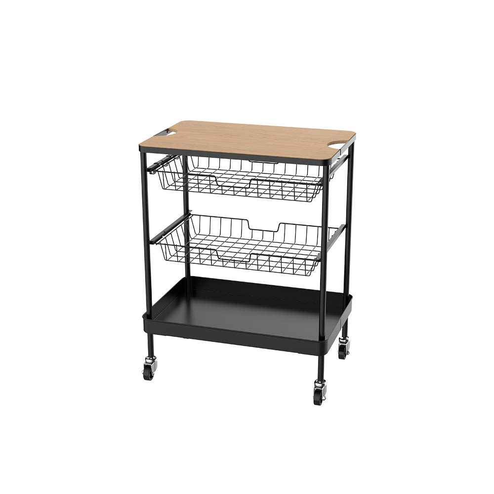 Buy SEVVY 4Tier Kitchen Cart with Wire Baskets Kitchen Island